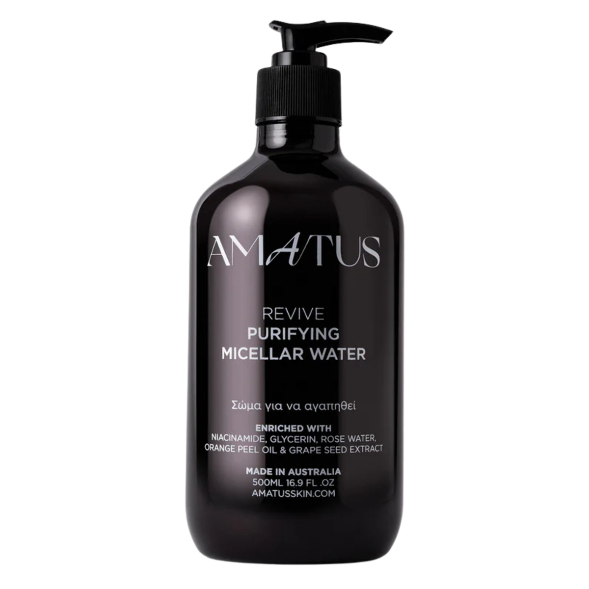 Amatus Revive Purifying Micellar Water, Perfect as a First Cleanse or Morning Refresh - 500ml